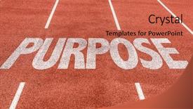  Presentation with purpose - Presentation theme enhanced with spiritual leadership - purpose written on running track background and a coral colored foreground