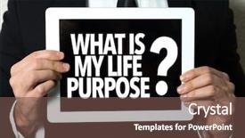  Presentation with purpose - Presentation enhanced with passion statement - what is my life purpose background and a violet colored foreground