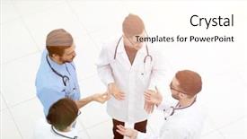  Presentation with medical leadership - Theme consisting of leadership medical - view from the top background and a cream colored foreground