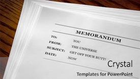  Presentation with universe - Amazing slide deck having leadership messages - memo from the universe positive backdrop and a light gray colored foreground