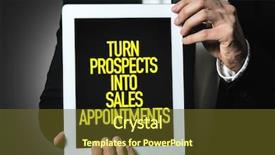  Presentation with sales - Amazing PPT theme having leadership pipeline - turn prospects into sales appointments backdrop and a tawny brown colored foreground