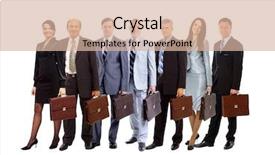  Presentation with group - Amazing PPT theme having leadership portfolio - group of businesspeople backdrop and a lemonade colored foreground