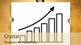  Presentation with company anniversary poster - Amazing theme having leadership posters - businessman holding poster with growing backdrop and a  colored foreground