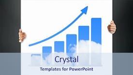  Presentation with sample land administation poster - Slide deck consisting of leadership posters - businessman holding poster with growing background and a light blue colored foreground