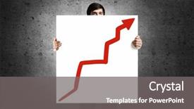  Presentation with lifi poster - Colorful slide set enhanced with leadership posters - businessman holding poster with red backdrop and a gray colored foreground