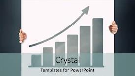  Presentation with growth - PPT theme featuring leadership posters - growth and income concept background and a light blue colored foreground