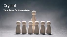  Presentation with team leadership - PPT theme consisting of leadership-presentation-concept-wooden-business background and a dark gray colored foreground