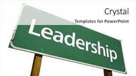  Presentation with leadership - Theme with leadership road sign isolated on a white background background and a white colored foreground