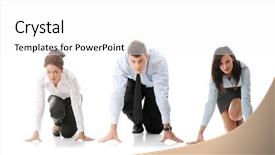  Presentation with rat - PPT layouts consisting of leadership running man - rat race concept three businesspeople background and a white colored foreground