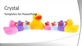 Presentation with rubber duck - Presentation having leadership school children - big rubber duck background and a white colored foreground