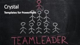  Presentation with organization - Colorful theme enhanced with leadership school children - human team pyramid and teamleader backdrop and a dark gray colored foreground