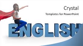  Presentation with school leadership - Slide deck with leadership school children - superhero little girl in education background and a white colored foreground