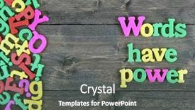  Presentation with school leadership - PPT theme enhanced with leadership school children - words have power word background and a dark gray colored foreground