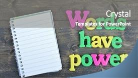  Presentation with power - PPT theme featuring leadership school children - words have power word background and a gray colored foreground