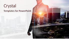  Presentation with lifestyle - Slide set with leadership search - modern business lifestyle background and a lemonade colored foreground