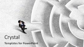  Presentation with successful - PPT theme having leadership search - top view of successful businessman background and a light gray colored foreground