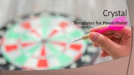  Presentation with red - Slides having arrow and throwing to dart background and a light gray colored foreground