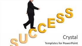  Presentation with stairs - Theme with path hands - businessman and stairs success isolated background and a white colored foreground