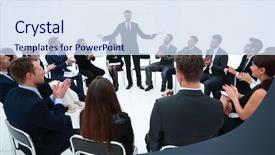  Presentation with business summit - Slide set having leadership summit - coach leads the session background and a sky blue colored foreground