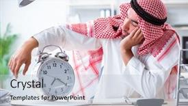  Presentation with arab countries - Colorful slides enhanced with leadership time - arab businessman working backdrop and a lemonade colored foreground