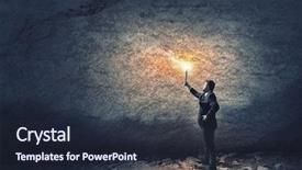  Presentation with solution - Amazing slides having leadership torch - he is searching for solution backdrop and a  colored foreground