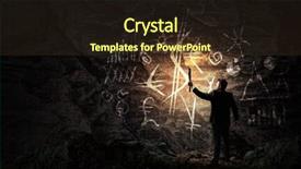  Presentation with green computing issues and solution - Cool new theme with leadership torch - he is searching for solution backdrop and a  colored foreground