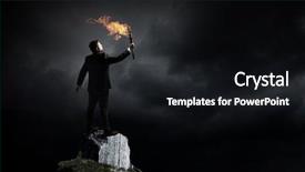  Presentation with problem solution motivation customer - Cool new PPT layouts with leadership torch - he is searching for solution backdrop and a  colored foreground