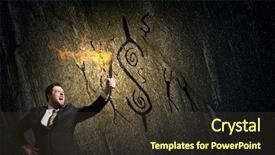  Presentation with problem solution motivation customer - Slide deck with leadership torch - he is searching for solution background and a  colored foreground