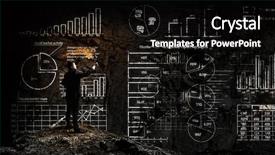  Presentation with solution images - Audience pleasing theme consisting of leadership torch - he is searching for solution backdrop and a black colored foreground