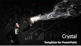  Presentation with solution - Audience pleasing PPT theme consisting of leadership torch - he is searching for solution backdrop and a  colored foreground