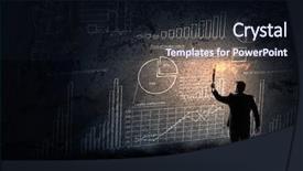  Presentation with solution - Theme featuring leadership torch - he is searching for solution background and a wine colored foreground