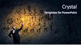  Presentation with solution images - PPT theme enhanced with leadership torch - he is searching for solution background and a wine colored foreground