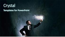  Presentation with solution images - Cool new theme with leadership torch - he is searching for solution backdrop and a  colored foreground