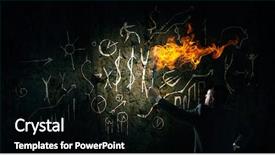  Presentation with solution - Audience pleasing PPT layouts consisting of leadership torch - he is searching for solution backdrop and a  colored foreground