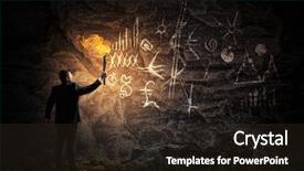  Presentation with solution - Beautiful slide deck featuring leadership torch - he is searching for solution backdrop and a  colored foreground