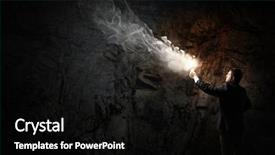  Presentation with solution - PPT layouts enhanced with leadership torch - he is searching for solution background and a  colored foreground