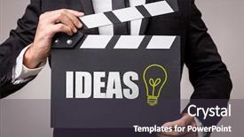  Presentation with ideas - Theme having leadership video - ideas background and a tawny brown colored foreground