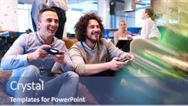  Presentation with hard work - Audience pleasing PPT layouts consisting of leadership video - work hard play hard office backdrop and a ocean colored foreground