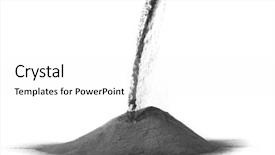  Presentation with powder - Slide deck featuring leading - pouring lead powder isolated background and a white colored foreground