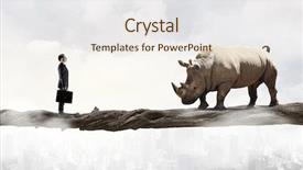  Presentation with media - PPT layouts having leading edge - businessman fighting opponent mixed media background and a  colored foreground