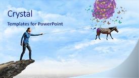  Presentation with bunch - PPT layouts consisting of leading edge - young girl in casual background and a  colored foreground