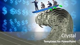  Presentation with dollar - Slide deck featuring leading his team through dollar background and a gray colored foreground