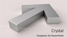  Presentation with business update - Slide set with leading indicator - metal arrow on a light background and a  colored foreground