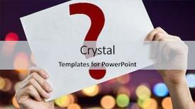  Presentation with swot analysis question mark word - Theme enhanced with leading indicator - question mark symbol background and a sky blue colored foreground