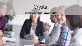  Presentation with team meeting - Presentation theme having leading teams - business team meeting in modern background and a light gray colored foreground