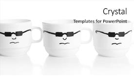  Presentation with emotional brain - PPT theme featuring leading teas - emotional cups isolated on white background and a  colored foreground