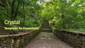  Presentation with ancient greek of stone - Amazing presentation having leading to green temperate forest backdrop and a tawny brown colored foreground