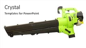  Presentation with neem leaf - Amazing slide deck having leaf blower under the white backdrop and a white colored foreground