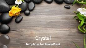  Presentation with spa stones leaves - PPT layouts with leaf flower - beautiful spa composition with stones background and a  colored foreground