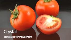  Presentation with black teachers - Slide deck with leaf reflection - tomato in black background background and a  colored foreground